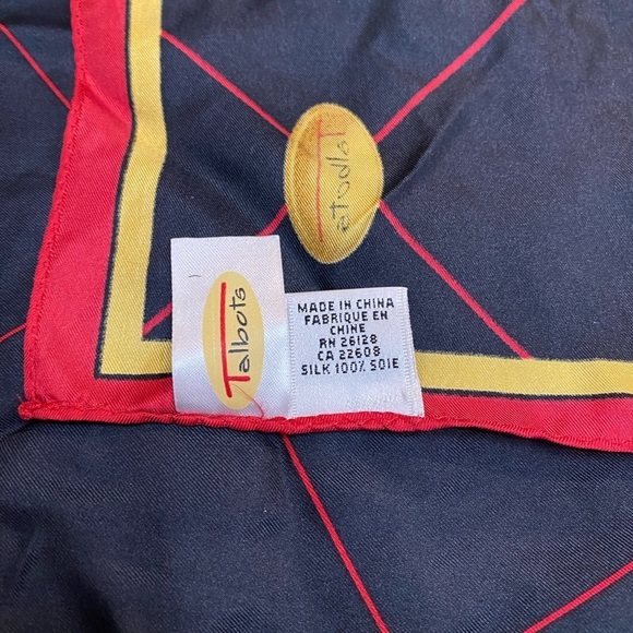 Talbots - Talbots Branded Navy Neck Scarf - Picture 2 of 4